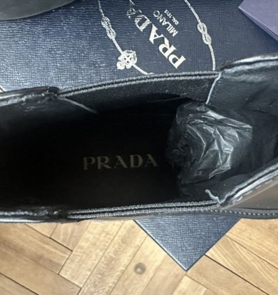 Prada Square Toe Chelsea Boots New With Box Uk 12