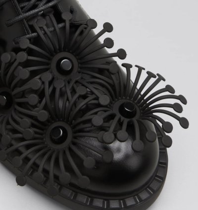 Prada Ss22 Flower Derby Leather Shoes