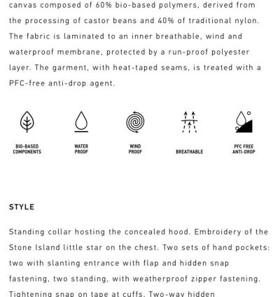 Stone Island Stellina 3l Bio Based Nylon Jacket