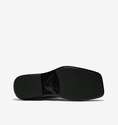 Prada Ss24 Runway Brushed Black Leather Derby Raf Simons
