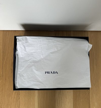 Prada Ss24 Runway Brushed Black Leather Derby Raf Simons