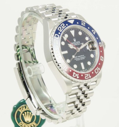Rolex Gmt-master Ii Pepsi Blue Red Bezel Steel Black Dial Jubilee