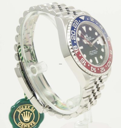 Rolex Gmt-master Ii Pepsi Blue Red Bezel Steel Black Dial Jubilee