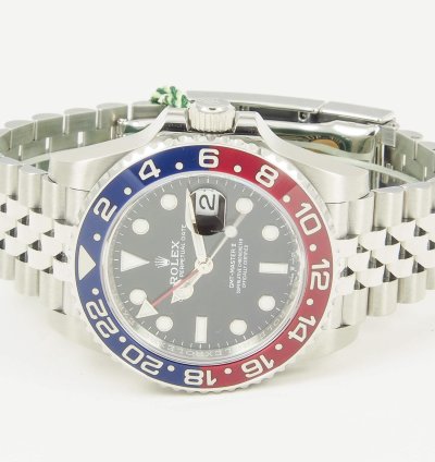 Rolex Gmt-master Ii Pepsi Blue Red Bezel Steel Black Dial Jubilee