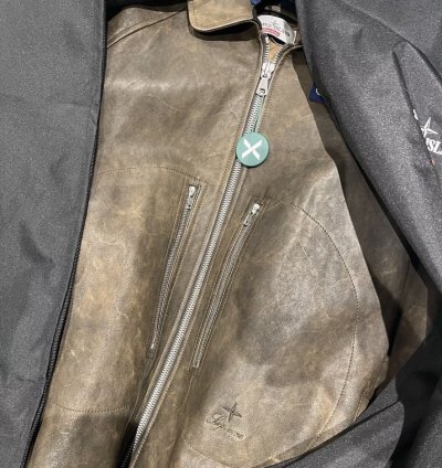 Stone Island Supreme 2023 Helicopter Leather Jacket