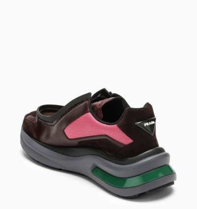 Prada Systeme Two-tone Leather Trainer