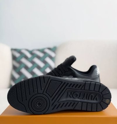 Lv Trainer Black Calf Leather