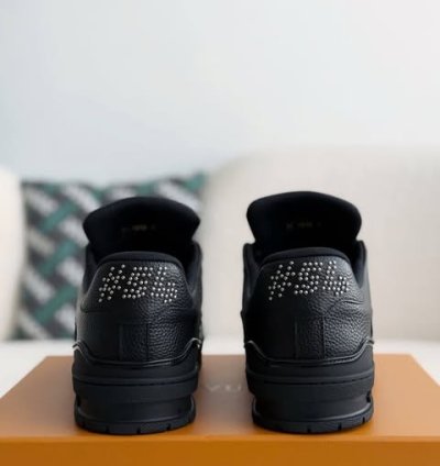 Lv Trainer Black Calf Leather