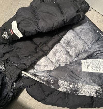 Stone Island Supreme Paintball Camo Crinkle Down Jacket