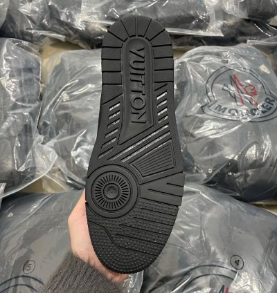 Lv Trainer Black Calf Leather