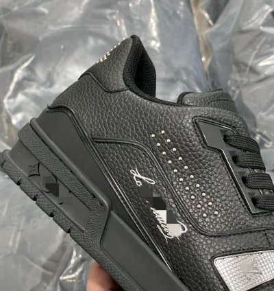 Lv Trainer Black Calf Leather