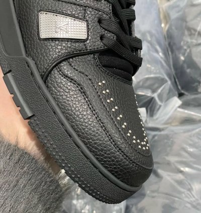 Lv Trainer Black Calf Leather