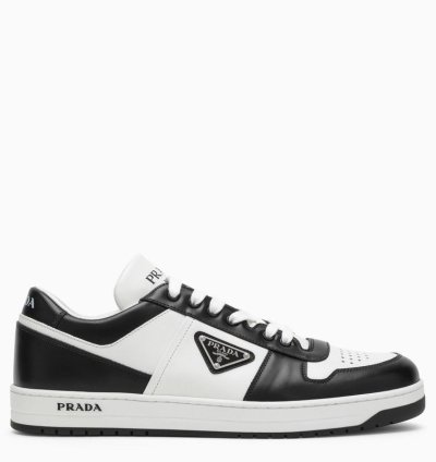 Prada White Black Leather Prada Holiday Low-top Sneakers