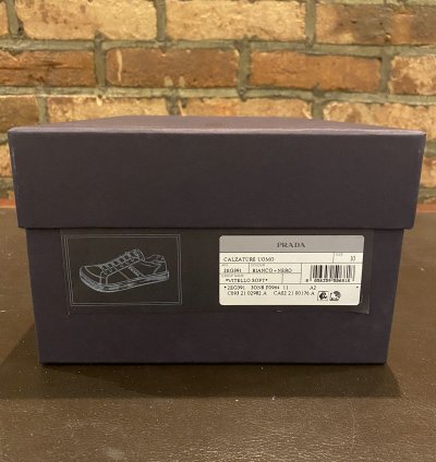 Prada White Vitelli Soft Logo Sneakers Low