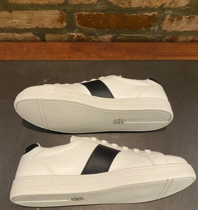 Prada White Vitelli Soft Logo Sneakers Low