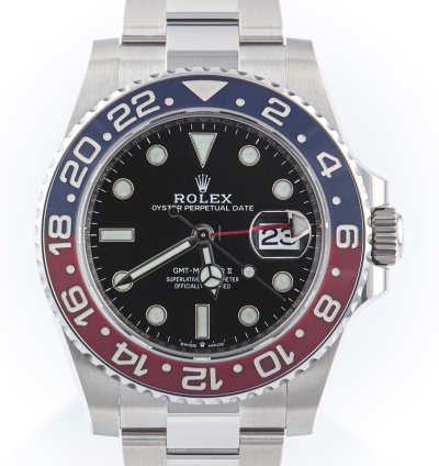 Rolex Gmt-master Ii Pepsi Oyster Steel Ref 126710blro Full Set Unworn