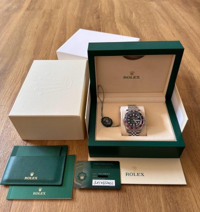 Rolex Gmt-master Ii Pepsi Unwarned Full Set Full Stickered