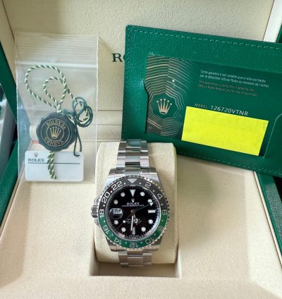 Rolex Gmt-master Ii Rare Sprite Lefty Legend Full Set Stickered New Box