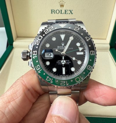 Rolex Gmt-master Ii Rare Sprite Lefty Legend Full Set Stickered New Box