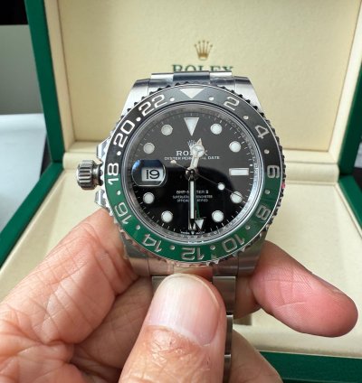 Rolex Gmt-master Ii Rare Sprite Lefty Legend Full Set Stickered New Box