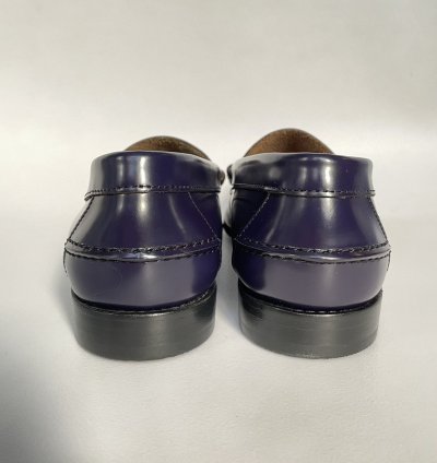 Purple Polished Leather Loafers