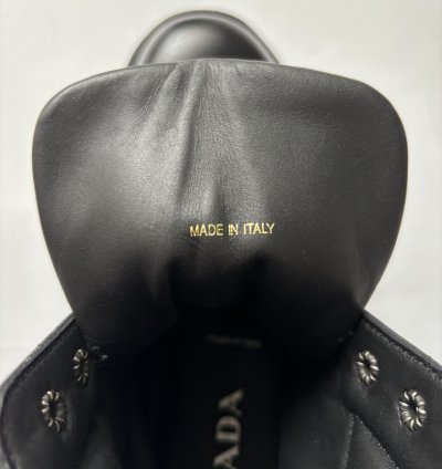 Quick Prada Black Monolith Combat Boots
