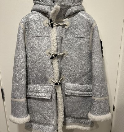 Stone Island Vitrified Sheepskin Shearling Jacket Duffle