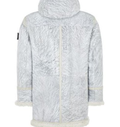 Stone Island Vitrified Sheepskin Shearling Jacket Duffle
