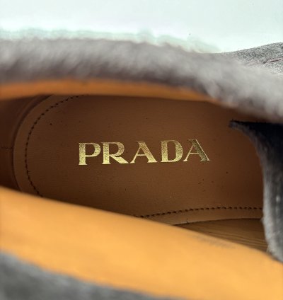 Quick Prada Studded Grey Suede Desert Chukka Boots