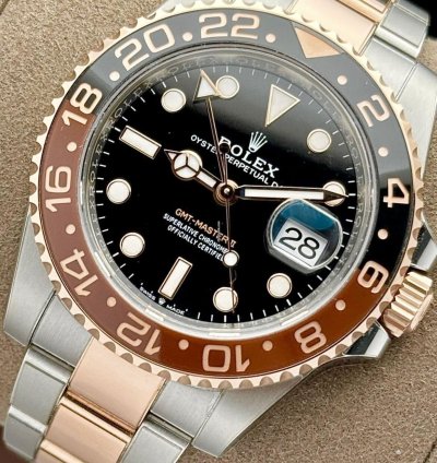 Rolex Gmt-master Ii Rootbeer Rose Gold Steel