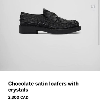 Rare Prada Satin Loafer Shoes With Crystals