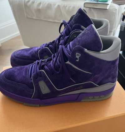 Rare Purple High Top Suede Trainer