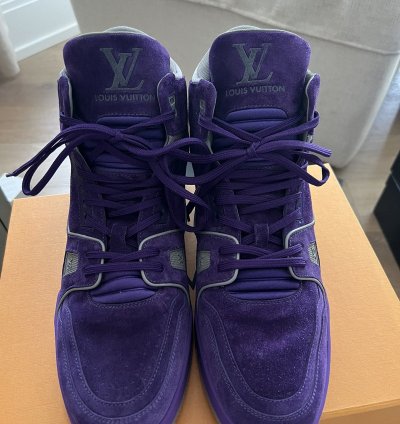 Rare Purple High Top Suede Trainer