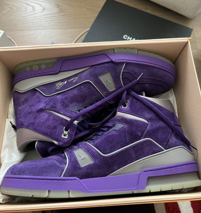 Rare Purple High Top Suede Trainer