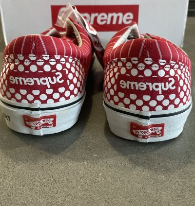 Rare Supreme Cdg Vans Harold Hunter Era Pinstripe Red
