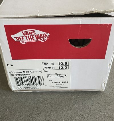 Rare Supreme Cdg Vans Harold Hunter Era Pinstripe Red