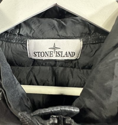 Stone Island Zip-up Puffer Jacket Black