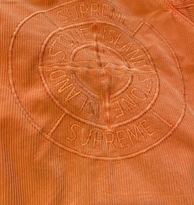 Supreme Stone Island Corduroy Jacket Orange Large