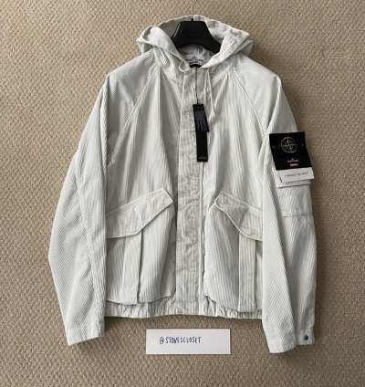 Supreme Stone Island Corduroy Jacket Stone White Medium Fw20