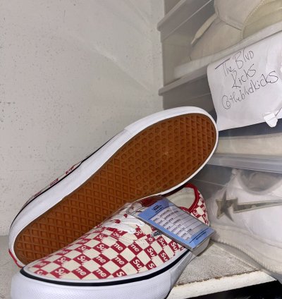 Sample Supreme Vans Authentic Pro Checkered Red
