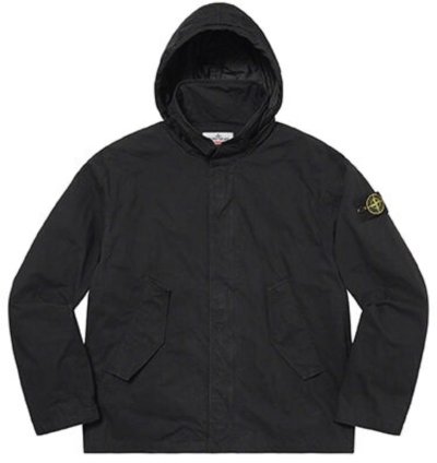 Supreme Stone Island Cotton Cordura Shell Jacket - Black