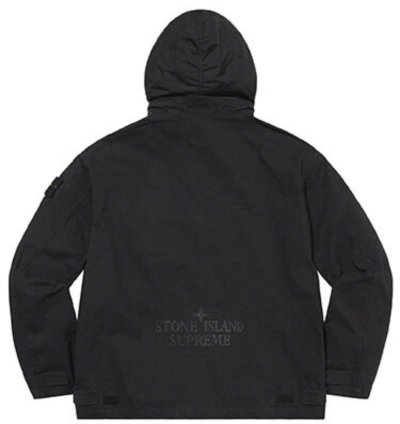 Supreme Stone Island Cotton Cordura Shell Jacket - Black