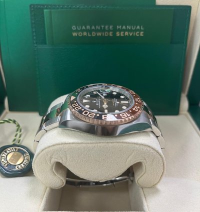 Rolex Gmt-master Ii Stainless Steel Rose Gold Black Brown Bezel- Rootbeer 126711chnr