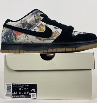 Sb Dunk Low Og Qs Supreme Rammellzee Black 2023 Fd8778-001