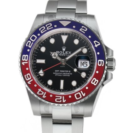 Rolex Gmt-master Ii Steel 40mm Pepsi Red Blue Bezel Oyster Bracelet