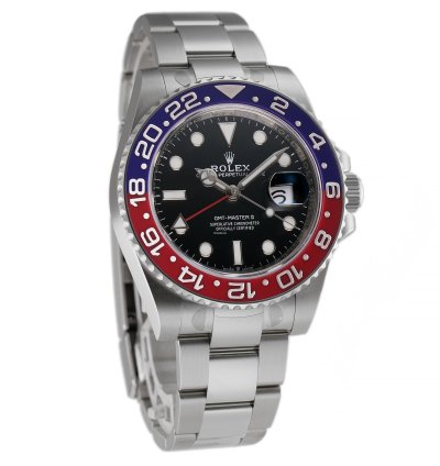 Rolex Gmt-master Ii Steel 40mm Pepsi Red Blue Bezel Oyster Bracelet