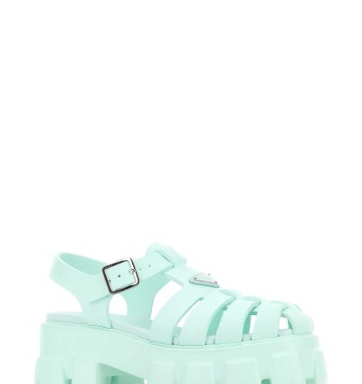 Sea Green Rubber Sandals