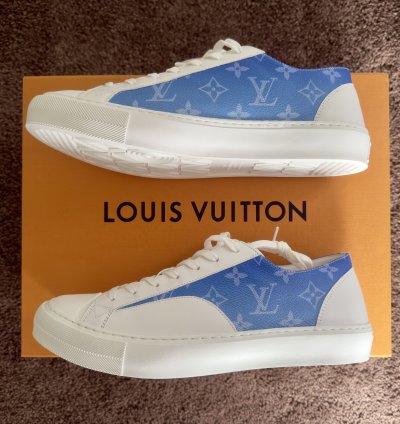 Send Offers - Louis Vuitton Blue Cloud Monogram Sneakers