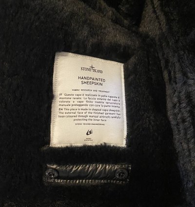 Supreme Stone Island Hand-painted Shearling Jacket Fw20