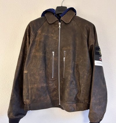 Supreme Stone Island Leather Jacket